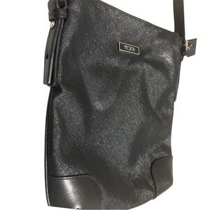 Tumi Black Saffiano leather Crossbody Bag